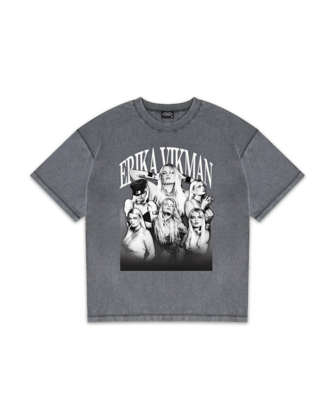 90's T-paita – Washed Harmaa