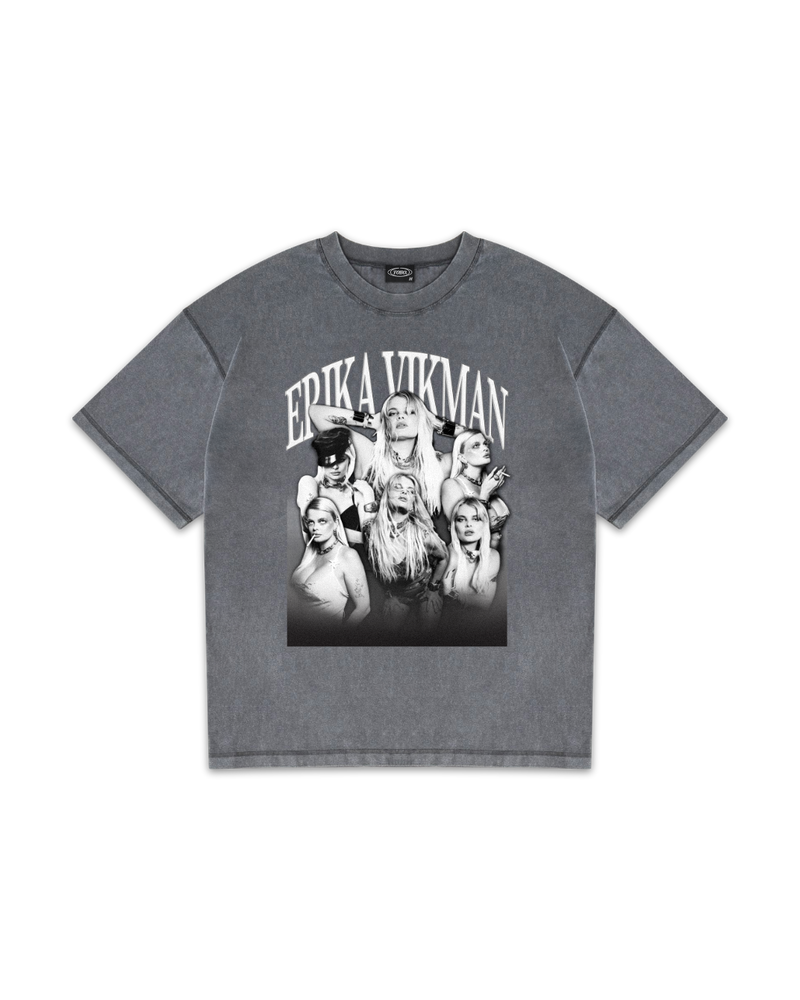 90's T-paita – Washed Harmaa